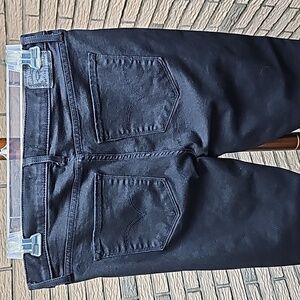 Levis 720 High Rise Super Skinny Jeans Sz 33 Black Exc condition